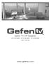 Gefen TV CR Speaker.  GTV-CR-2SP - GTV-CR-3SP - GTV-CR-5SP. User Manual