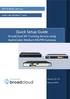 BRI/PRI Media Gateways. AudioCodes Mediant Series. Quick Setup Guide. BroadCloud SIP-Trunking Service using AudioCodes Mediant BRI/PRI Gateway