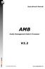 Operational Manual AMB. Audio Management Batch Processor V NUGEN Audio