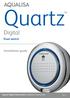 Quartz. Digital. Dual switch. Installation guide. Quartz Digital Dual switch installation instructions Page 1