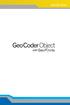 GeoCoder Object. Quick Start Guide