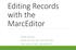 Editing Records with the MarcEditor