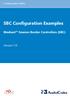 SBC Configuration Examples