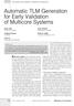 Automatic TLM Generation for Early Validation of Multicore Systems
