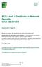 BCS Level 4 Certificate in Network Security QAN 603/0546/0