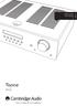 Stereo receiver User s manual 2 ENGLISH SR20. Your music + our passion