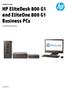 Family data sheet HP EliteDesk 800 G1 and EliteOne 800 G1 Business PCs