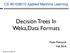 Decision Trees In Weka,Data Formats