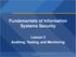 Fundamentals of Information Systems Security Lesson 5 Auditing, Testing, and Monitoring