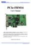 PCIe-FRM16. User s Manual