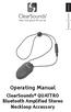 FRANÇAIS ESpAñoL ENGLISH CSC48. Operating Manual. ClearSounds QUATTRO Bluetooth Amplified Stereo Neckloop Accessory 1 ENGLISH