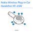 Nokia Wireless Plug-in Car Handsfree HF-35W /1