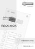 Cód Audio and Video door entry system ROCK INOX. Installation annex. TROCK INOX ML rev.0112