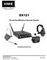 DX121. One-to-One Wireless Intercom System. Operating Instructions