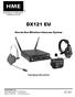 DX121 EU. One-to-One Wireless Intercom System. Operating Instructions