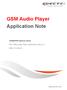 GSM Audio Player Application Note