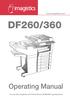 DF260/360 Operating Manual For use with Imagistics and Pitney Bowes DF260/360 copier/printers.