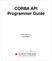 CORBA API Programmer Guide