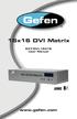16x16 DVI Matrix.  EXT-DVI User Manual 1080P