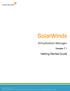 SolarWinds. Virtualization Manager. Getting Started Guide. Version 7.1