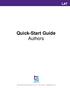 Quick-Start Guide Authors