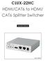 CLUX-22HC HDMI/CAT6 to HDMI/ CAT6 Splitter Switcher