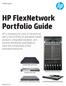 HP FlexNetwork Portfolio Guide