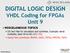 DIGITAL LOGIC DESIGN VHDL Coding for FPGAs Unit 9