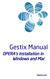 Gestix Manual OPERA's Installation in Windows and Mac