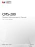 CMS-200. System Administrator s Manual. For V version 2016/04/01
