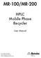 MR-100/MR-200. HPLC Mobile Phase Recycler. User Manual. U.S.A
