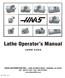 Lathe Operator s Manual