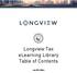 Longview Tax elearning Library Table of Contents. June 2016 Edition