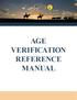AGE VERIFICATION REFERENCE MANUAL