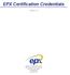 EPX Certification Credentials