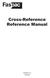 Cross-Reference Reference Manual