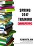 SPRING 2017 TRAINING PLYMOUTH, MN