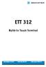 ETT 312 Build-In Touch Terminal