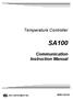 Temperature Controller SA100. Communication Instruction Manual IMR01J02-E2 RKC INSTRUMENT INC.
