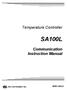 Temperature Controller SA100L. Communication Instruction Manual IMR01J08-E1 RKC INSTRUMENT INC.
