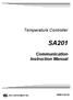 Temperature Controller SA201. Communication Instruction Manual IMR01K02-E1 RKC INSTRUMENT INC.