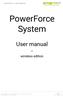 PowerForce System. User manual - wireless edition. PowerForce User Manual
