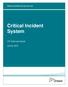 Ministry of Health and Long Term Care Critical Incident System
