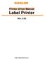 Printer Driver Manual Label Printer Rev. 5.00