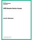 HPE Remote Device Access. Security Whitepaper