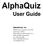 AlphaQuiz. User Guide. AlphaSmart, Inc.