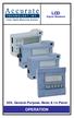 LCD Digital Readouts. 950, General Purpose, Basic & In-Panel OPERATION