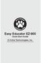 Easy Educator EZ-900 Quick Start Guide. E-Collar Technologies, Inc.