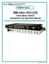 NTI. VEEMUX Series. SM-nXm-15V-LCD. Video Matrix Switch Installation and Operation Manual. MAN067 Rev Date 5/14/2007