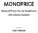 MONOPRICE. Bluetooth Over-the-Ear Headphones with External Speakers. User's Manual. Model 15276
